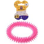 Игрушка для собаки "Кольцо - Зубочистка", цвет розовый, 12,5см (лейбл)