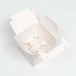 Кондитерская складная коробка для 4 капкейков, белая 16 х 16 х 14 см