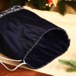 Мешок новогодний на шнурке, цвет чёрный