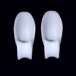 Корректоры-разделители для пальцев ног, с накладкой на косточку большого пальца, 1 разделитель, силиконовые, 7,5 * 3 * 2 см, пара, цвет белый