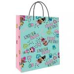 LOL. Пакет подарочный большой (мятный с розовым), 250*350*100 мм