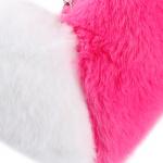 Мягкая игрушка "Сердечко" половинки, на брелоке, 10 см, цвет бело-розовый