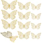 Набор наклеек "Волшебные бабочки" 12 шт, золото