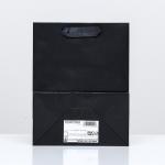 Пакет ламинированный «Чёрный», 18 х 23 х 10 см