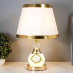 Настольная лампа Доминика E27 40Вт бело-золотой 25х25х36 см RISALUX
