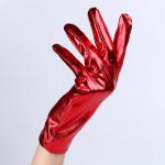 Карнавальный аксессуар- перчатки , цвет красный металлик,искусственная кожа