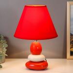 Настольная лампа 16877/1RD+WT E14 40Вт красно-белый 21х21х30 см RISALUX