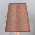 Настольная лампа "Бордо" Е27 40Вт коричневый 14х14х30 см RISALUX