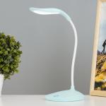 Лампа настольная сенсор 3 режима LEDх14 "Капля" синяя USB 42х12,5х10 см RISALUX