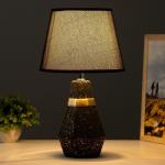 Настольная лампа "Айседора" E14 40Вт черный-золото 23х23х40 см RISALUX