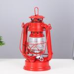 Керосиновая лампа декоративная красный 9,5х12,5х19 см RISALUX