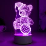 Светильник "Мишка в шапке" LED RGB RISALUX