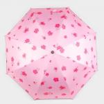 Зонт - трость полуавтоматический «Цветочки», эпонж, 8 спиц, R = 51 см, цвет МИКС