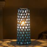 Настольная лампа "Асура" Е27 15Вт голубой 16х16х51 см RISALUX