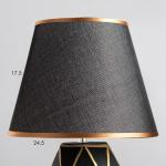Настольная лампа "Сантано" E14 40Вт черно-золотой 20х25х39 см RISALUX