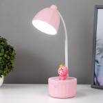 Лампа настольная "Мини жук" LED 3 режима 6,4Вт USB розовый 10х10х37,5 см RISALUX