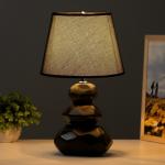 Настольная лампа "Андри" E14 40Вт черный-золото 23х23х39 см RISALUX