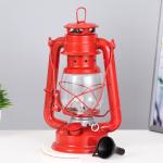 Керосиновая лампа декоративная красный  11.5*15*25 см RISALUX