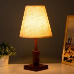 Настольная лампа "Ульн" E27 40Вт коричневый 19,5х19,5х38 см RISALUX