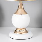 Настольная лампа Римини 1x60Вт E27 бело-золотой 24,5х24,5х40,5 см RISALUX