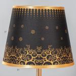 Настольная лампа с подсветкой "Ариэль" Е27 40Вт черно-золотой 21х21х34 см RISALUX