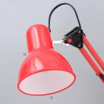 Настольная лампа "Юника" Е27 40Вт красный 14,5х14,5х53 см RISALUX