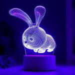 Светильник "Кролик" LED RGB от сети 9,5х14х19 см RISALUX