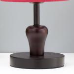 Настольная лампа "Алькор" Е27 40Вт черно-бордовый 16х16х30 см RISALUX