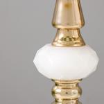Настольная лампа "Шахматный стиль" Е27 40Вт бело-золотой 14х14х40 см RISALUX