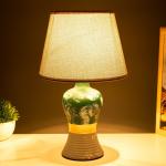 Настольная лампа "Арнелла" Е14 40Вт серо-зеленый 22х22х40 см RISALUX