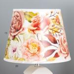 Настольная лампа "Букет" Е14 15Вт розово-белый 20х20х32 см RISALUX