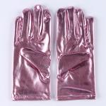 Карнавальный аксессуар- перчатки , цвет розовый металлик ,искусственная кожа