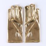 Карнавальный аксессуар- перчатки , цвет золото ,искусственная кожа