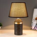 Настольная лампа "Брианна" Е14 40Вт черно-золотой 22х22х36,5 см RISALUX