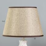 Настольная лампа "Власта" E14 40Вт белый-коричневый 23х23х36 см RISALUX