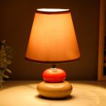 Настольная лампа 16878/1GR+RD E14 40Вт серо-красный 16х16х25 см RISALUX
