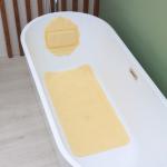 SPA-коврик для ванны с подушкой на присосках «Лотос», коврик 89*44 см, цвет бежевый