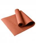 Коврик для йоги и фитнеса высокой плотности FM-103 PVC HD, 183x61x0,4 см, индийский каштан