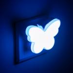 Ночник "Бабочка" LED 1Вт синий 9х6х6 см RISALUX