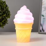 Ночник пластик "Мороженое в стаканчике" МИКС LEDх1 7,5х7,5х14 см RISALUX