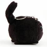 Мягкая игрушка «Кот» на брелоке, 8 см, цвет чёрный