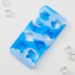Форма для льда и кондитерских изделий «Ракушки», 20,1*10 см, h=2 см, ячейка 4 см, цвет синий