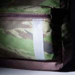 Рюкзак детский на молнии, наружный карман, светоотражающая полоса, цвет хаки/камуфляж