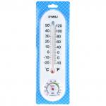Термометр комнатный +50-20С "Овал" с гигрометром, 22,5х6,2см, пластик, в блистере (Китай)
