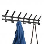 Вешалка настенная для верхней одежды "Торонто 7" 82х8,5х16,8см, 7 крючков, металл, черный (Россия)