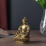 Нэцке полистоун бронза "Будда на лотосе" 12х8х6,5 см 496068