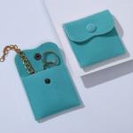 Конвертик для украшений бархатный, 7*7см, цвет тиффани