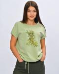 11-039-43 футболка "Руна" оливковый, ветвь оливы
