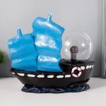 Плазменный шар "Корабль" синий 25х10х22 см RISALUX