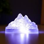Ночник "Гора. Айсберг" LED от батареек 3хLR44 прозрачный 5х5х9,5 см RISALUX
